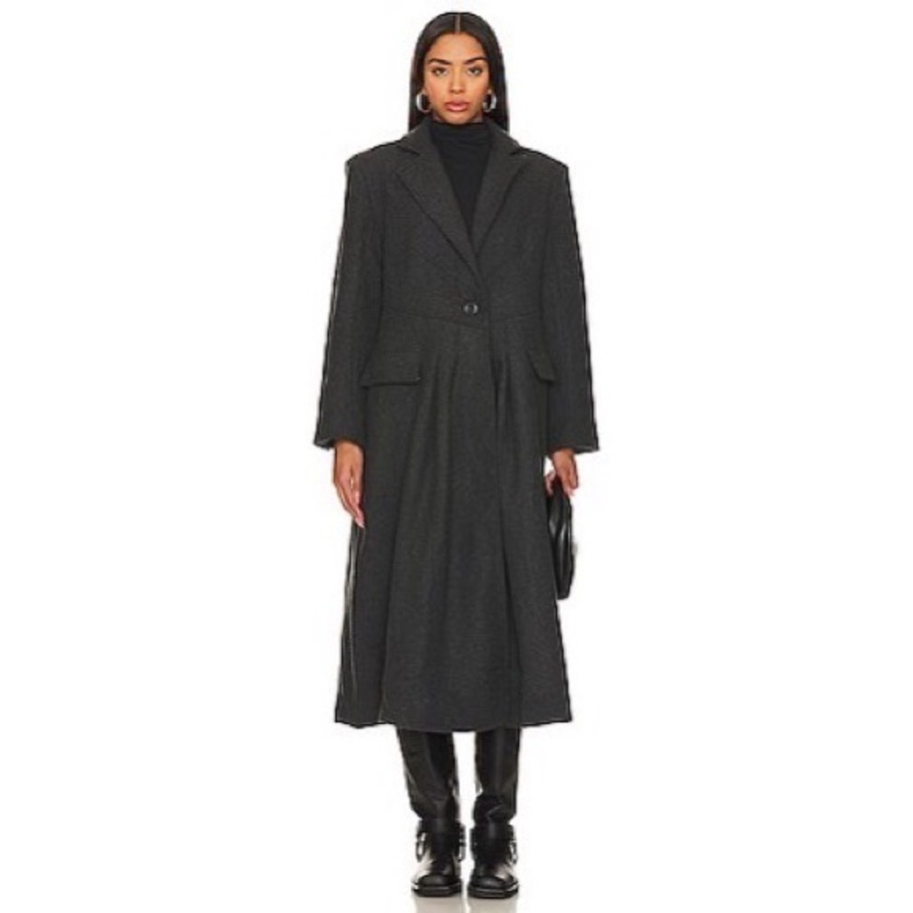 Free People Victoria Flared Wool-Blend Coat